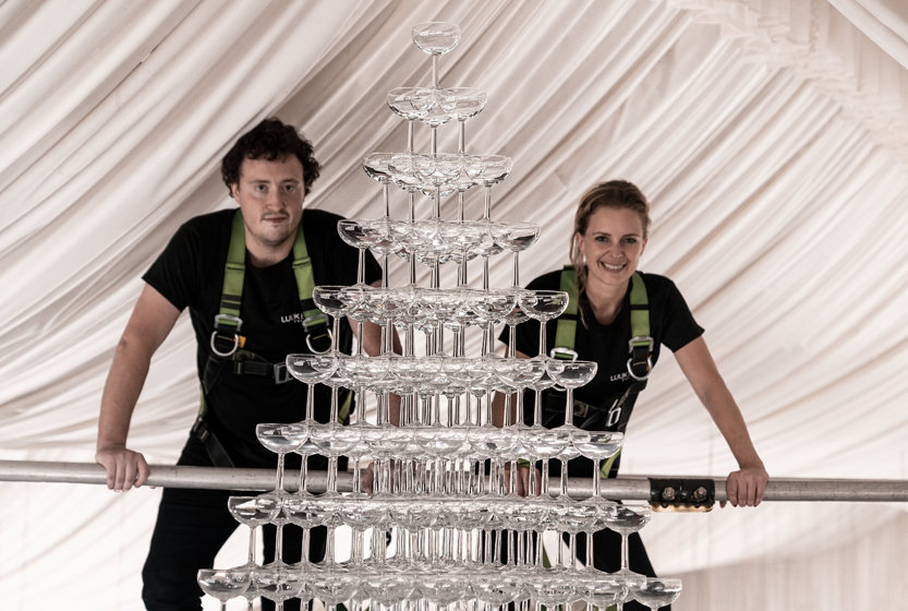 Champagne Tower Team Luuk Broos Events