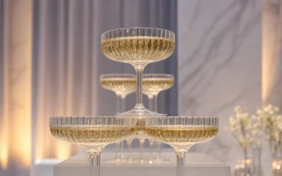 How to make a plastic champagne tower look event-ready