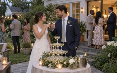 Wedding champagne tower ideas for an unforgettable reception