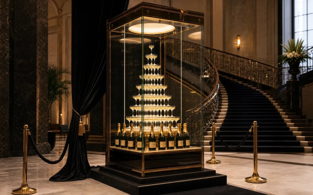 Champagne pyramid planning for high-impact luxury events