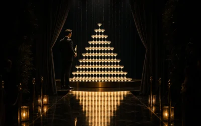 How to style pyramid champagne glasses for a premium reveal