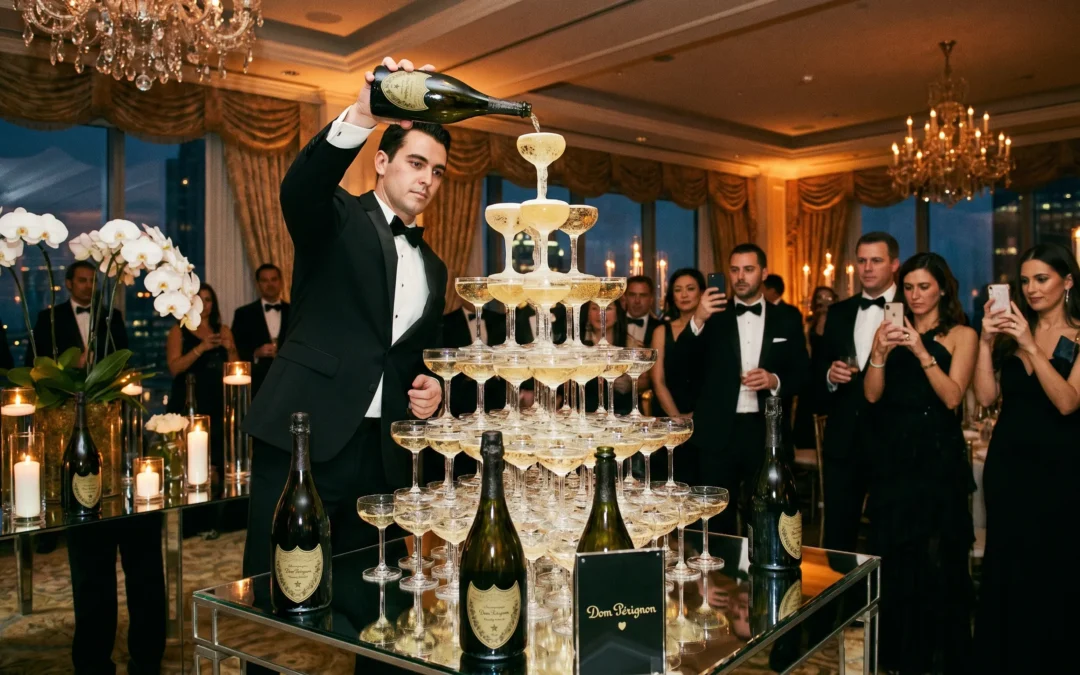 Is a Dom Perignon tower the ultimate luxury event statement?