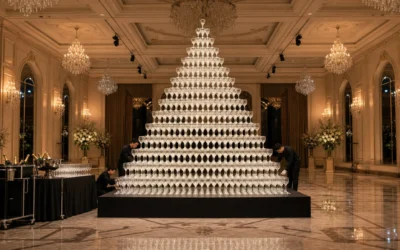 Planning a large champagne tower without compromising safety